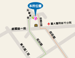 中文版交通位置圖